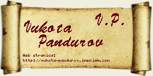Vukota Pandurov vizit kartica